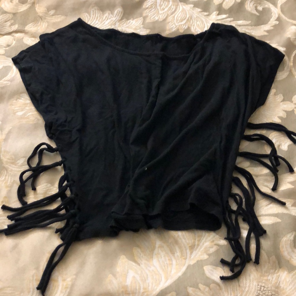 Forever 21 black fringe shirt - 5 FOR $10